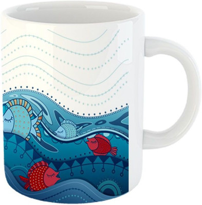 

The Brand Makerz coffee TBM (100) Ceramic Mug(325 ml), Multicolor