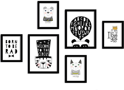 

Swadesi Stuff MDF Photo Frame(Black, 6 Photos)