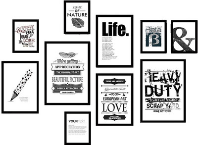 

Swadesi Stuff MDF Photo Frame(Black, 10 Photos)
