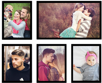 

Swadesi Stuff MDF Photo Frame(Black, 5 Photos)
