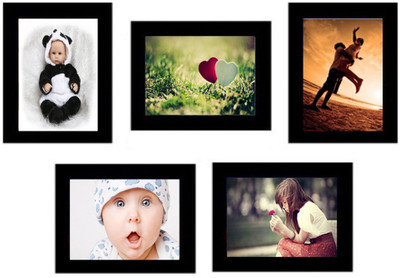 

Swadesi Stuff MDF Photo Frame(Black, 5 Photos)