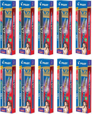 

Pilot Hi-tecpoint V7 cartridge Roller Ball Pen(Pack of 10)