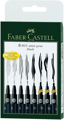 

Faber Castell Artist 8 Pitt Pigment Liner Fineliner Pen(Pack of 8)