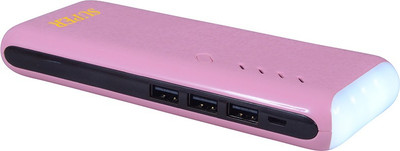 

SUPER 20000 mAh Power Bank (1307, PORTABLE BATTERY CHARGER)(Pink, Black, Lithium-ion), Black;pink