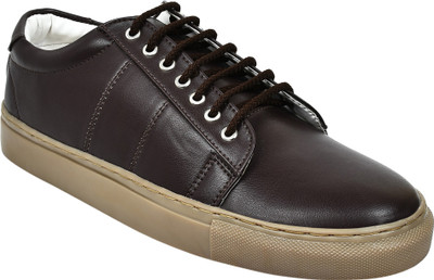 

Lagom Men's Casual Brown Lace up Sneakers For Men(Brown