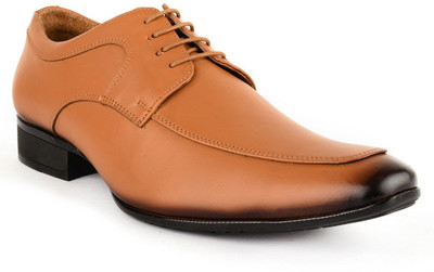 

Buckle Up Formal Leather Shoes Lace Up For Men(Tan