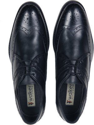 

Walker Styleways Camerino Wingtip Leather Derby Lace Up For Men(Black