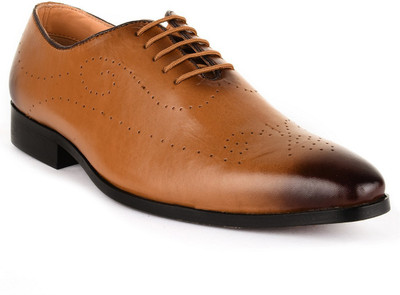 

Buckle Up Formal Leather Shoes Lace Up For Men(Tan