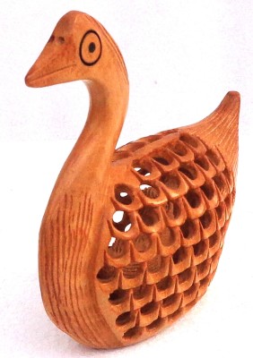 

LAVANSHI 4" Kadamba Wood Duck Decorative Showpiece - 10 cm(Wooden, Brown)