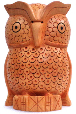 

LAVANSHI 6" Kadamba Wood Owl Decorative Showpiece - 16 cm(Wooden, Brown)