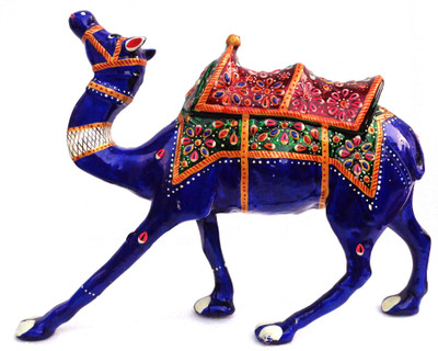 

LAVANSHI 6" Metal Meenakari Camel Decorative Showpiece - 15 cm(Aluminium, Multicolor)