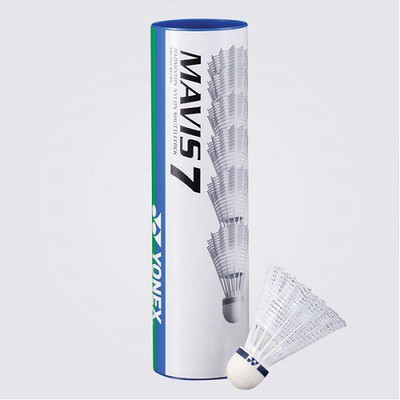

Yonex YONEX'S 'Mavis 7' Shuttlecock (1/2 dozen) Nylon Shuttle - White, Yellow(Medium, 77, Pack of 6)