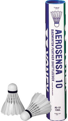 

Yonex YONEX'S 'Aerosensa 10' Feather Shuttle cock (1 Dozen) Feather Shuttle - White(Medium, 77, Pack of 12)