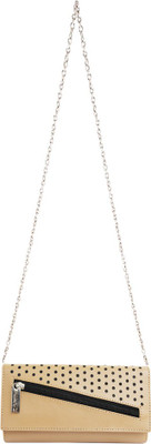 I Define You Women Evening/Party Khaki PU Sling Bag