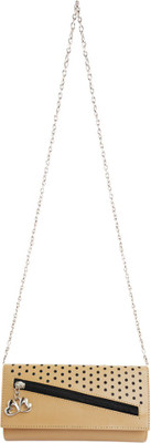 

Anglopanglo Women Evening/Party Khaki PU Sling Bag