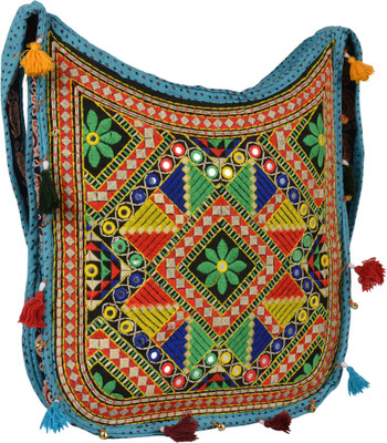 

Zaributi Girls Casual Purple Cotton Sling Bag