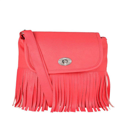 

Radhe Collection Girls Casual Pink PU Sling Bag