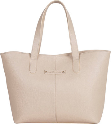 

Justanned Women Casual Grey Genuine Leather Tote