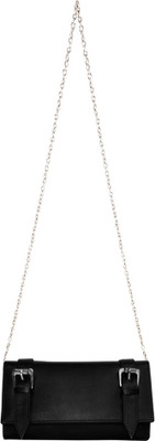 

Anglopanglo Women Evening/Party Black PU Sling Bag