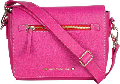 

Justanned Women Casual Pink Genuine Leather Sling Bag
