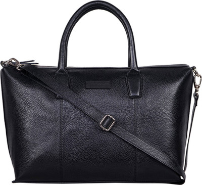 

Justanned Women Formal Black Genuine Leather Tote