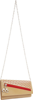 

Anglopanglo Women Evening/Party Khaki PU Sling Bag