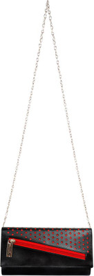 

I Define You Women Evening/Party Black PU Sling Bag