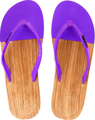 

Levitate Dual wood Flip Flops, Purple pine
