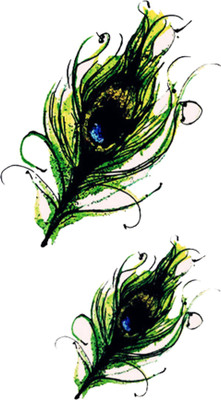 

Savii Arm Hand Wrist Tattoo(Peacock Feather)