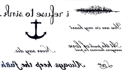 

Savii Arm Hand Wrist Tattoo(Anchor, Feather, Letters)