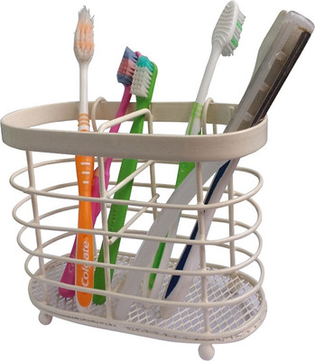 

GAC Trend Enough Storage Wall Mountable / Free Standing Iron Toothbrush Holder(White, Wall Mount)