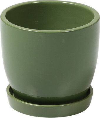 

DECARDO Ceramic Vase(6 inch, Green)