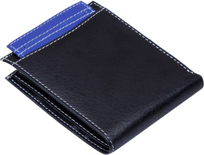 

mtuggar Men Black, Blue Artificial Leather Wallet(5 Card Slots)