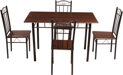 

Woodness Nevada Metal 4 Seater Dining Set(Finish Color - Brown)