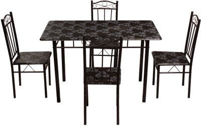 

Woodness Nevada Metal 4 Seater Dining Set(Finish Color - Black)