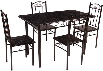 

Woodness Nevada Metal 4 Seater Dining Set(Finish Color - Black)