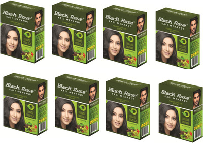 

Black Rose Kali Mehandi (Pack of 8)(400 ml)