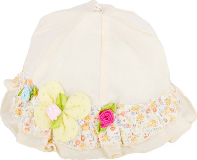 

lavanyavat Kids Cap(Yellow, Cream