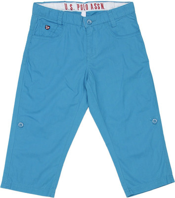 

US Polo Kids Short For Boys Casual Solid Cotton, Lt. blue
