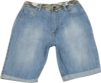

612 League Short For Boys Casual Solid Cotton(Blue, Pack of 1, Stone