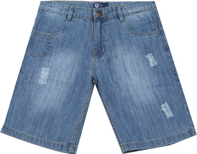 

612 League Short For Boys Casual Solid Cotton(Blue, Pack of 1, Stone