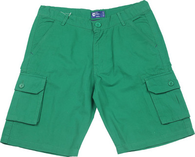 

612 League Short For Boys Casual Solid Cotton(Green, Pack of 1