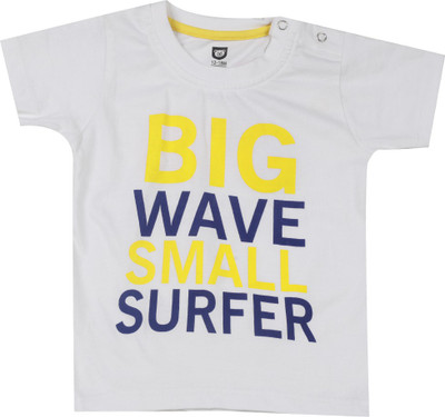 

612 League Boys Printed Cotton T Shirt(White, Pack of 1