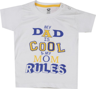 

612 League Boys Printed Cotton T Shirt(White, Pack of 1
