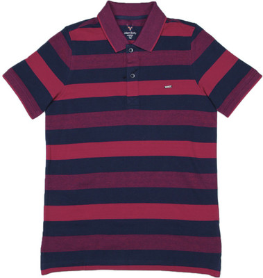 

Allen Solly Junior Boys Striped Cotton T Shirt(Blue, Pack of 1