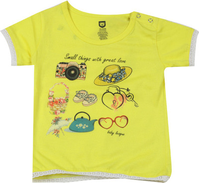 

612 League Baby Girls Casual Cotton Top(Yellow, Pack of 1