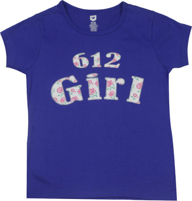 

612 League Girls Casual Cotton Top(Blue, Pack of 1, Royal