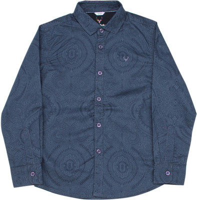 

Allen Solly Junior Boys Printed Casual Blue Shirt