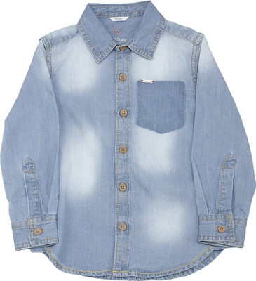 

Allen Solly Junior Boys Solid Casual Blue Shirt