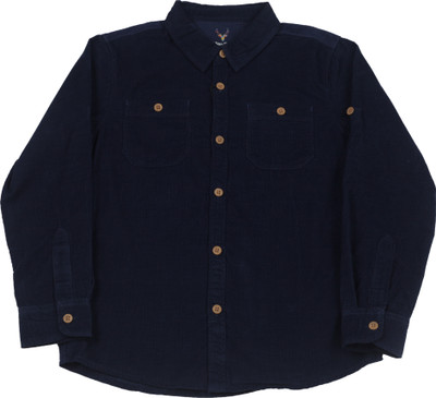 

Allen Solly Junior Boys Solid Casual Blue Shirt
